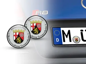 TÜV Kennzeichen-StickerKreisverwaltung Germersheim Nummernschild plakette